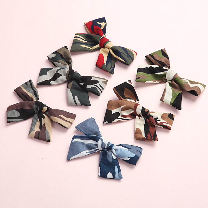 

Baby Headband Bows Head Bands Hair clips For Girls Camouflage Hairband Nylon Traceless Newborn Summer Hairpin Hair Accessories, Headband 5