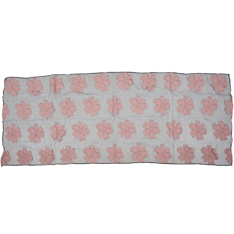 

Fashion Elegant Women Flower yarn Long Scarf Soft Shawl Gift Pink