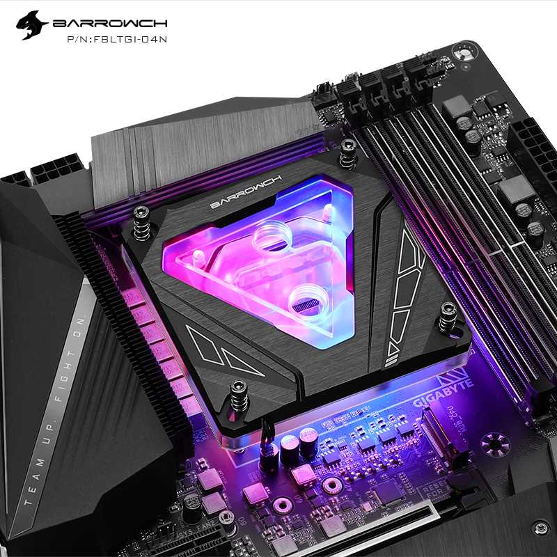 

Barrowch M series CPU water block use for INTEL115X 1200 X99/X299 Acrylic+Copper radiator A-RGB 5V 3PIN Hearder in Motherboard