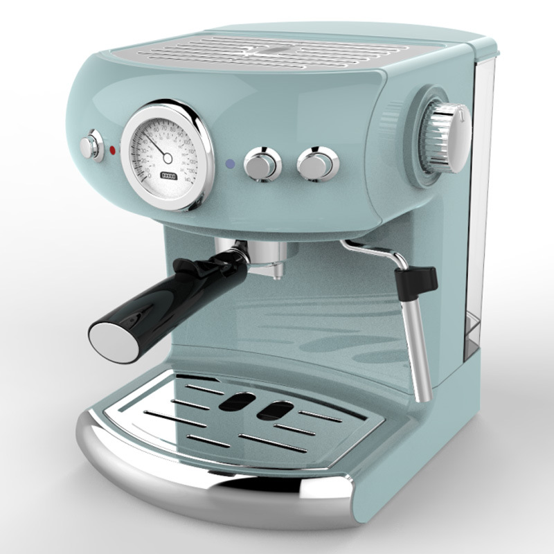 

15Bar 950W Coffee Machinemaker Retro Style Semiautomatic Italian Steam Type Milk Foam Easy To Use Espresso Machine 1.4L EU