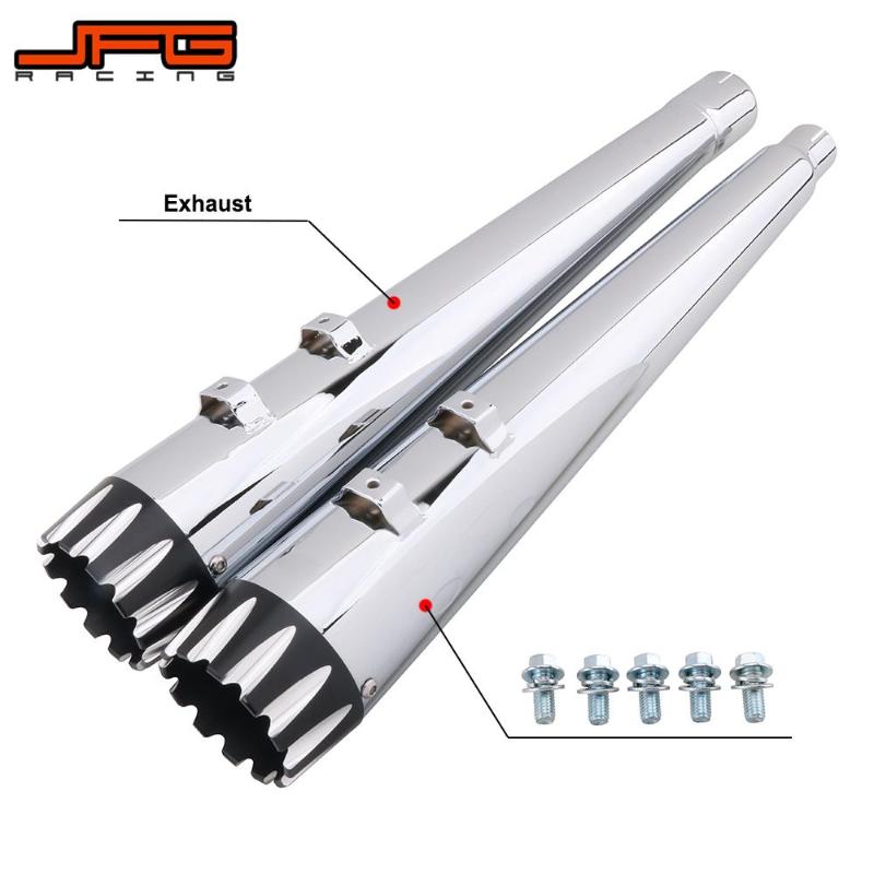 

Motorcycle Megaphone Exhaust Pipes Mufflers Slip-On For 2020-2020 Bagger Touring Models Road King Street Electra Glide