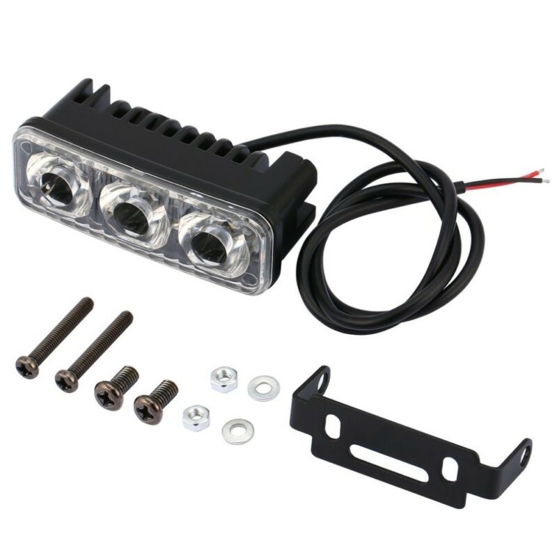 

2pcs Light 3LED Super White High Power Daytime Running Fog Lamp Universal, As pic