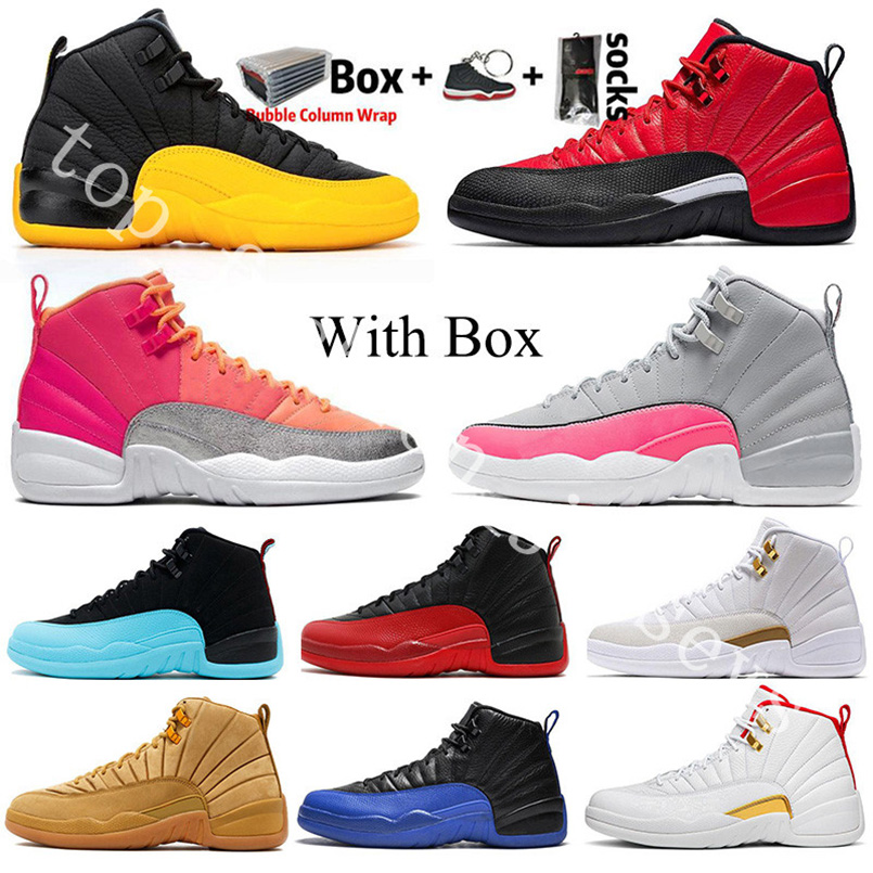 

2021 Jumpman Mens Basketball shoes University Gold FIBA OVO Hot Punch Game Royal Gamma Blue 12 12s CNY Taxi DMP Women Sports Designer Sneakers