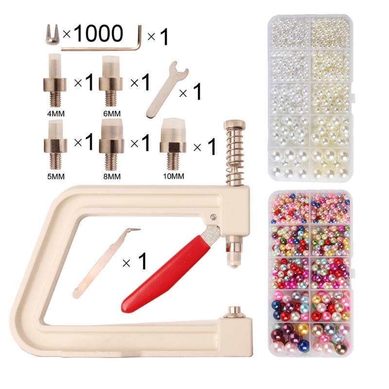 

Hand Attaching Pearl Setting Machine Tools Kit Beads Rivet Fixing Machine for DIY Crafts Supplies Imitation Round Pearl Tools
