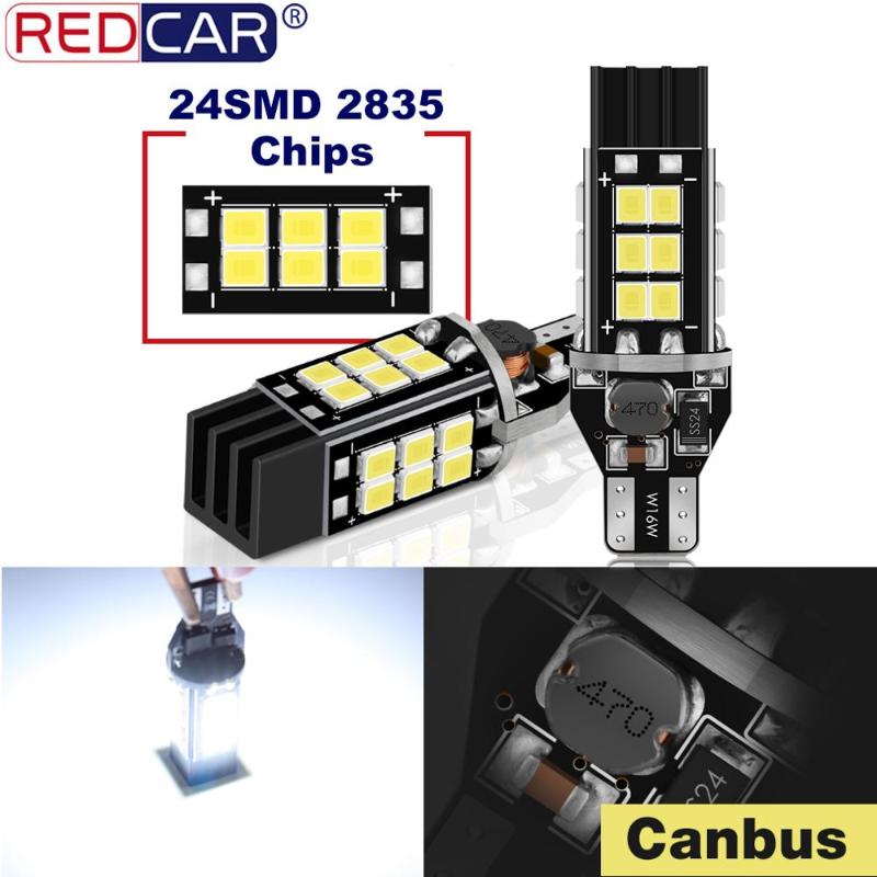 

2pcs T15 W16W 912 921 Led Bulbs 24SMD 2835 Chips Auto Lamp Canbus OBC Error Free LED Backup Light Running Light 12V DC 6000K, As pic