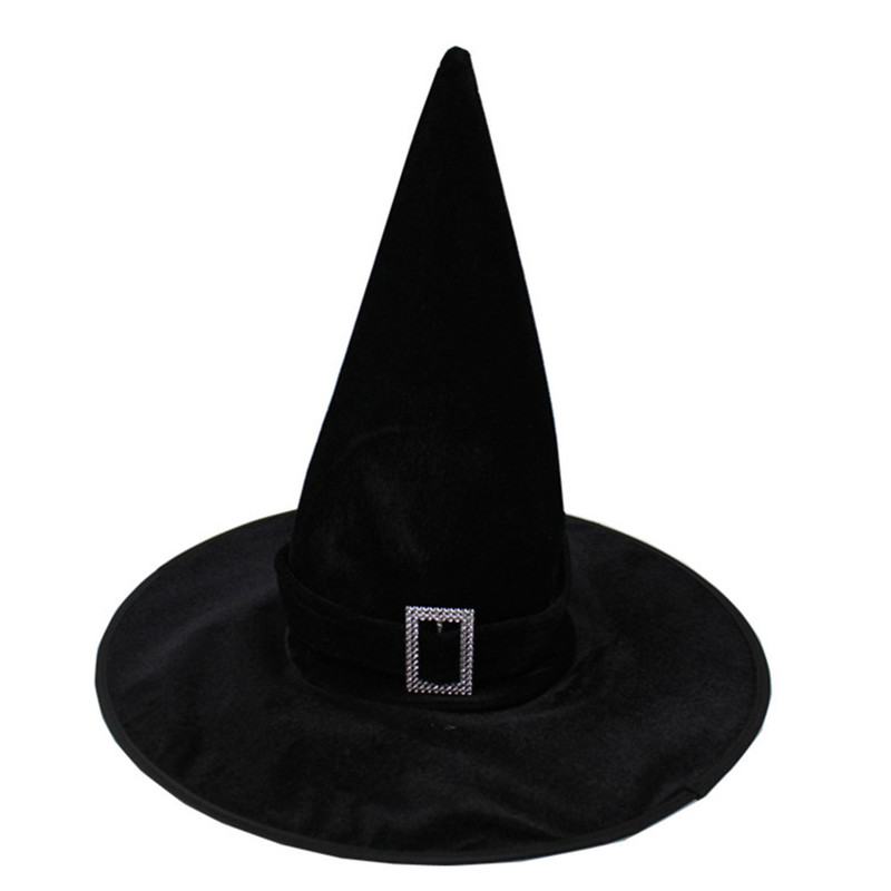 

Halloween party hat witch witch hat yarn print pumpkin black pointed sale c