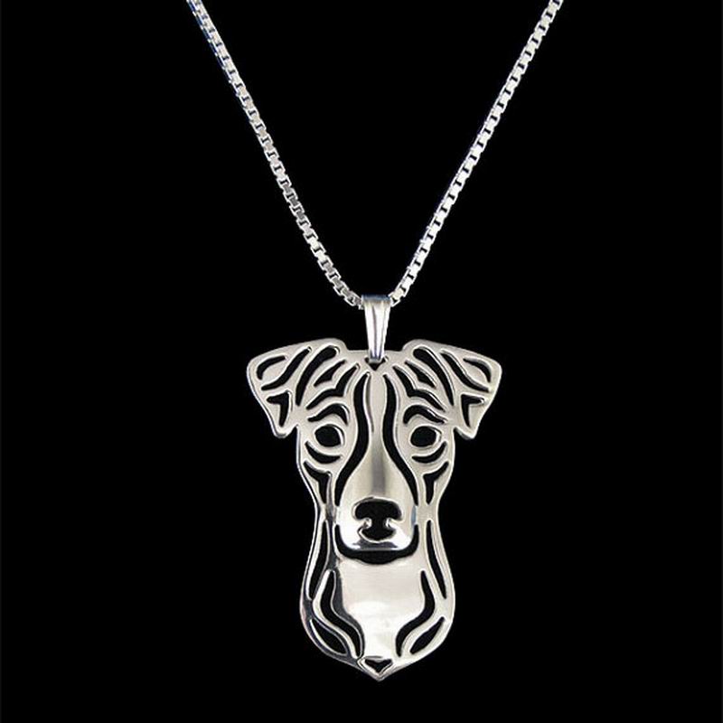 

New Women's Alloy Jack Russell Terrier Jewelry Necklaces Silver Plated Dog Pendant Necklaces For Lovers Drop Shipping