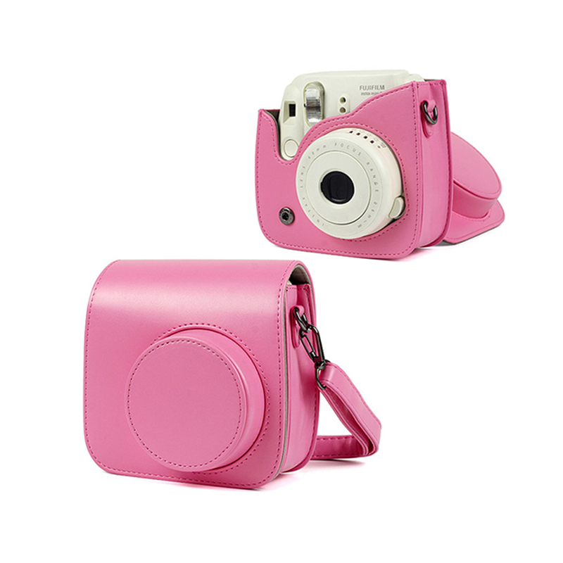 

Leather Camera Shoulder Strap Bag Protect Case Pouch For Instax Mini 9 mini 8 8+ cases Film Cameras