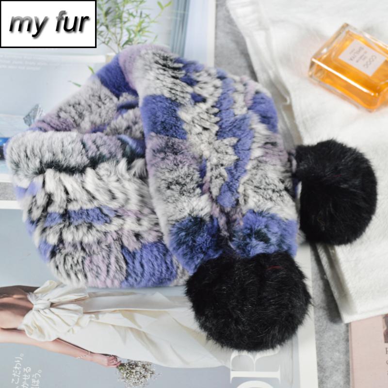 

Children Real Rex Fur Scarf Short Style Knitted Real Rex Fur Neckerchief Child Natural Ring Scarves