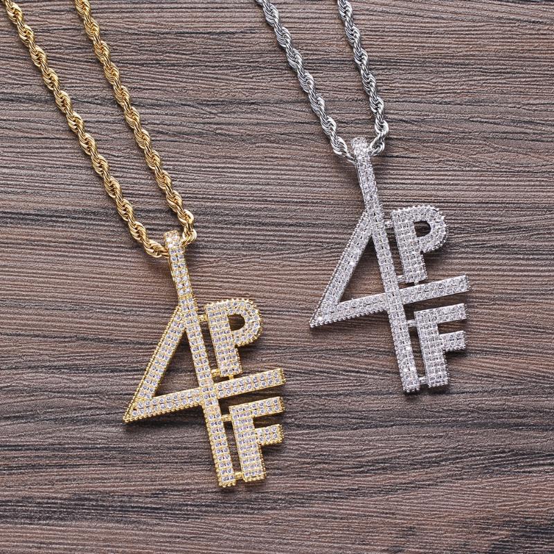 

Men Brass Setting CZ Pendant Iced Out Cubic Zircon Necklace Hip Hop gift Jewelry bling bling CN198