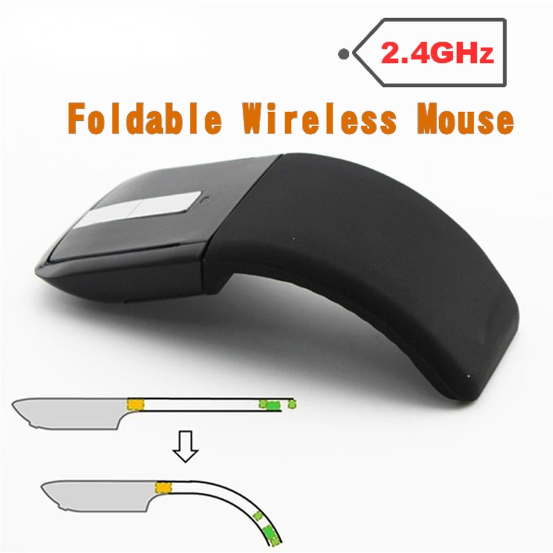 

2.4Ghz Foldable Wireless Mouse Folding Arc Touch Mouse Mause Computer Gaming Mice For Surface PC Laptop