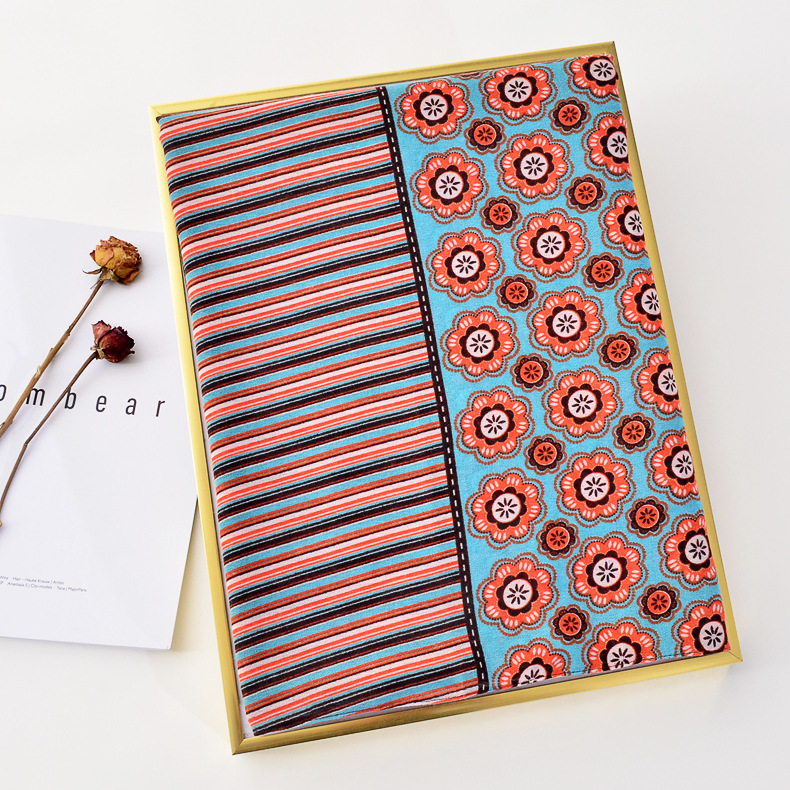 

PHLE winter new style fashion geometric scarf foreign trade export stripe printing cotton shawl beach towel designer