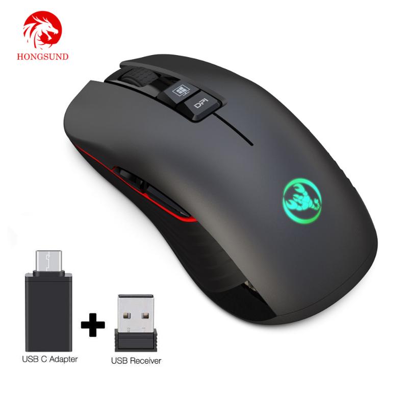 

New rechargeable wireless mouse 36000dpi adjustable multicolor luminous game mouse 7D