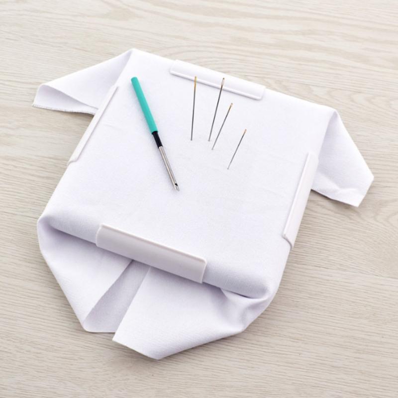 

5 size Plastic Handheld Square Shape Embroidery Plastic Frame Hoop Cross Stitch Tool White Stitching Cloth Support Frames DIY