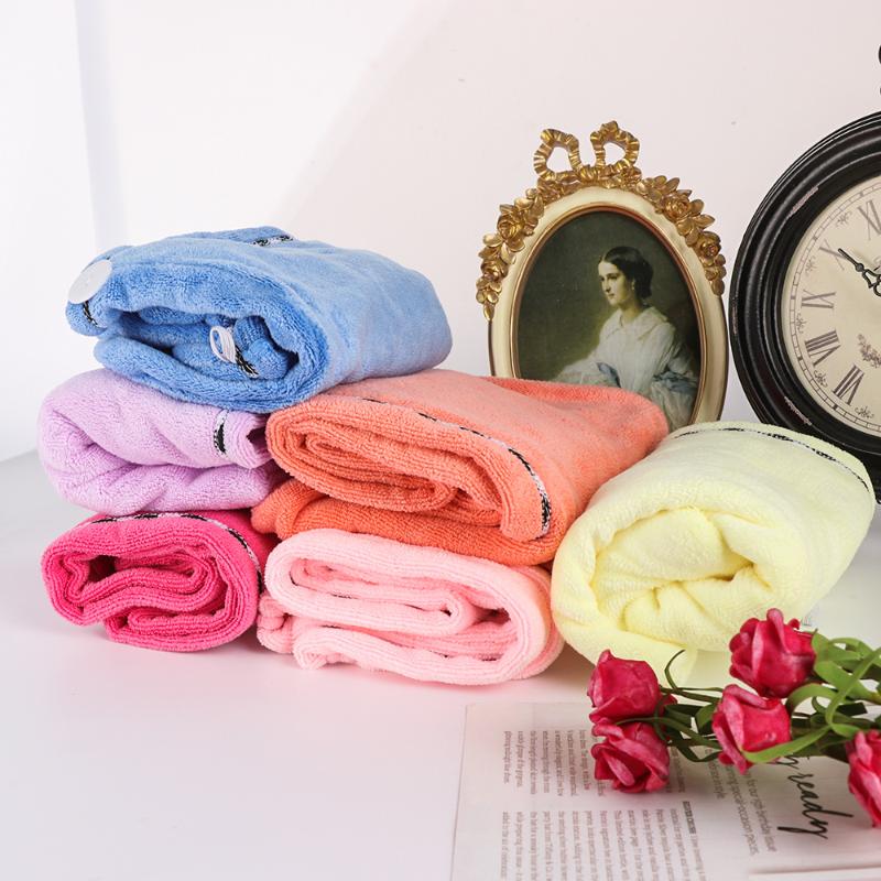 

1PC Candy Colors Coral Fleece Quick Drying Towel Hair Dry Hat Soft Absorbent Head Wrap Scarf Towels Household Bath Accessories