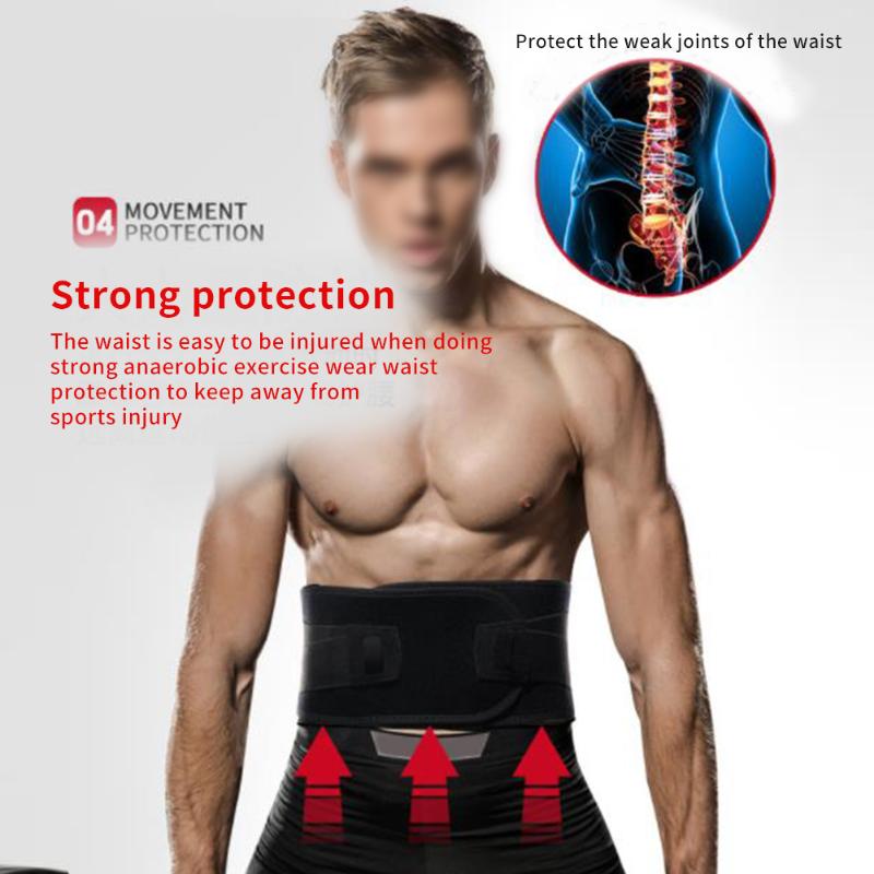 

Gym Lumbar Protective Gear Training Slim Workout Spine Pain Relief Lower Back Support Fitness Waist Belt Wrap Widened Sport, As pic