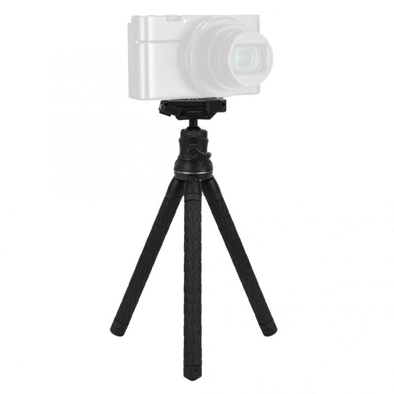 

Tripod Stand Silicone and Metal Material 7-step Adjustable Stretch Tripod
