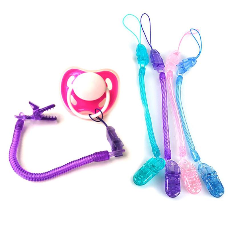 

New Baby Infant Toddler Dummy Soother Pacifier High Quality Soft Safety Nipple Clip Chain Holder Strap Newborn Baby Chew Toys