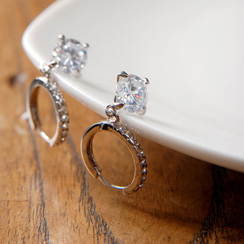 

Fashion Jewelry Gold / Silver Plated Crystal Hoop Hook Earrings for Women Jewelry Gift