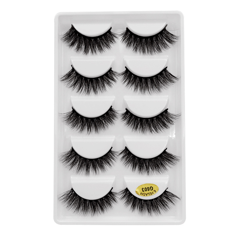 

5 Pairs 3D Mink Hair Soft False Eyelashes Fluffy Wispy Thick Lashes Handmade Soft Eyelashes Makeup Tools
