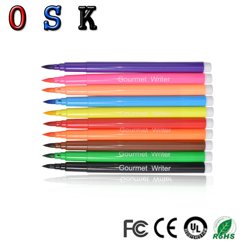 

Edible coloring pen baking hook line black hand-painted fondant biscuits baking silk flower -grade drawing brush