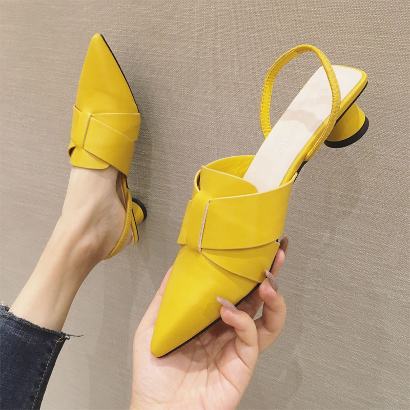 

Women Sandals High Heels Summer Brand Woman Pumps Thin Heels Party Shoes Pointed Toe Slip On Office Ladie Dress Shoe Plus Size, Black