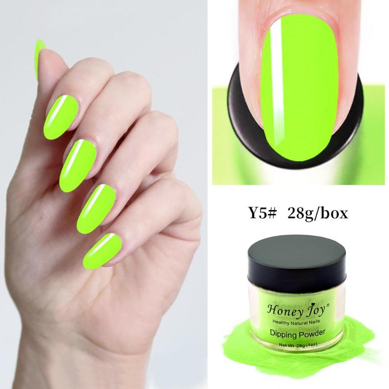 

28g Fine Fluorescence Shine Pure Dip Powder Nail Kit Dipping Powder as Nail Gel Naill Polish Effect No Uv Lamp