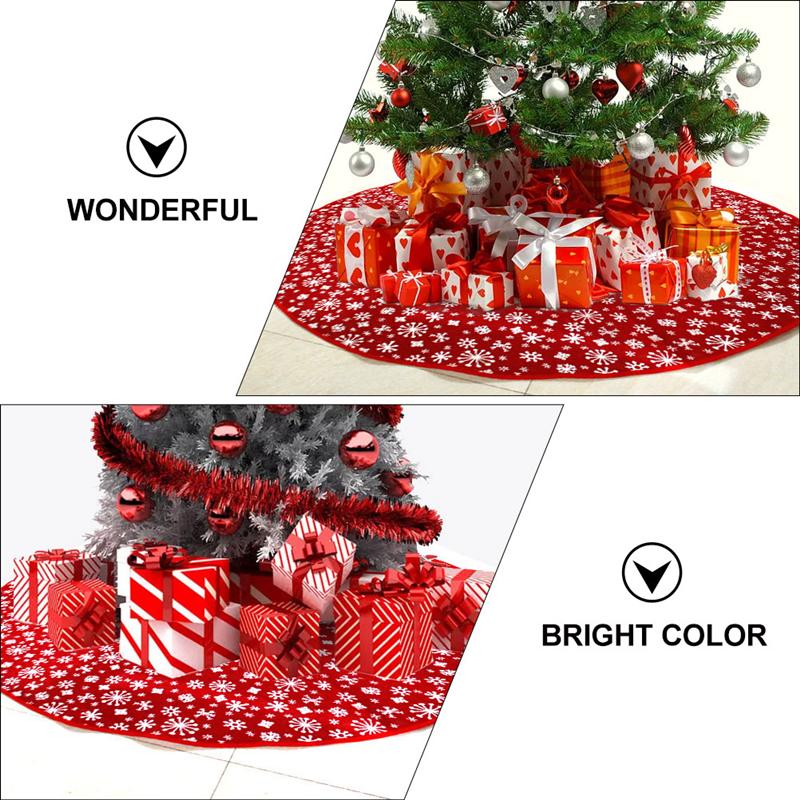 

1Pc Christmas Adornment Tree Skirt Decorative Apron Floor Rug for Party