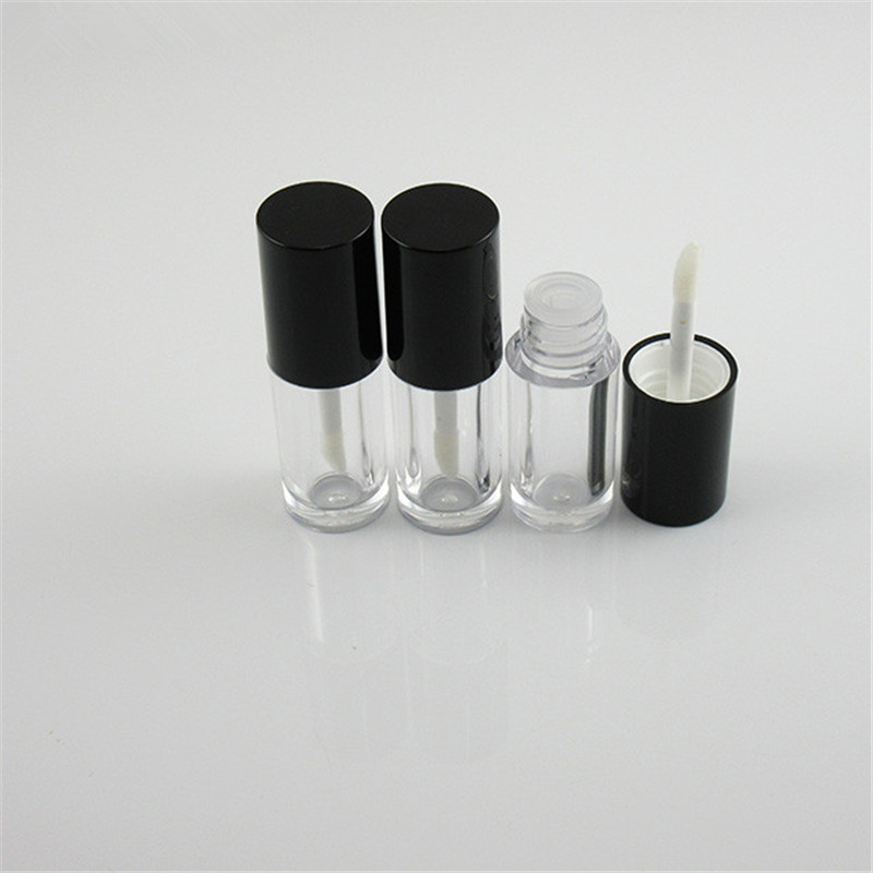 

30/50pcs 2.5ml Empty Transparent Lip Gloss Tubes Plastic Lip Tube Lipstick Mini Sample Cosmetic Container With Black Cap