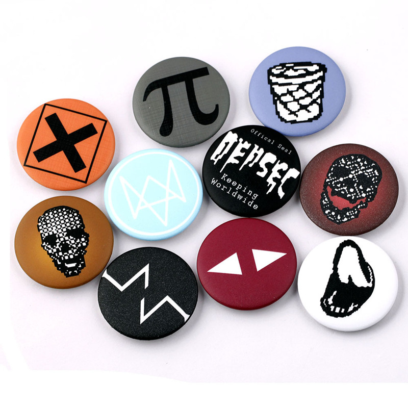 

Pins, Brooches 10 Style Games Watch Dogs 2 Logo Pin Badge Brooch Of Bag Clothing Jewelry Game Collection Memento Charm Gift For Fans