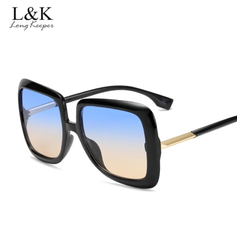 

2020 Oversized Sunglasses Women Men Brand Deisgner Vintage Sun Glasses Big Frame Gradient Eyewear Ladies Shades UV400 zonnebril