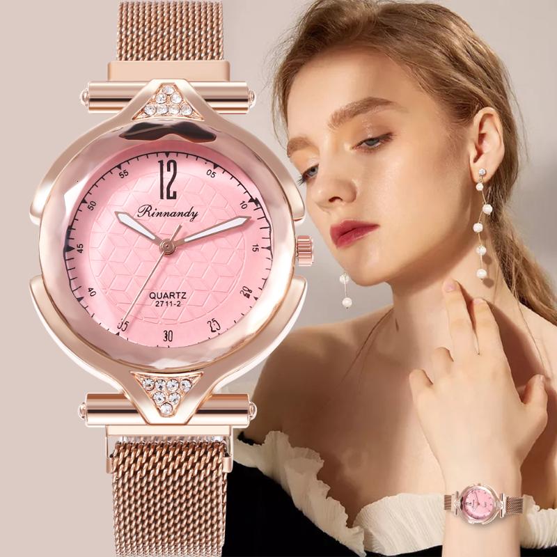 

2020 Sky Women Watches Minimalism Starry Magnet Buckle Casual Female Watch Quartz Luxury Wristwatch Bracelet Relogio Feminino, Blue