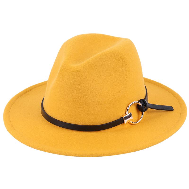 

2020Classic jazz hat small spring and autumn ladies cashmere top hat coffee with British male, White