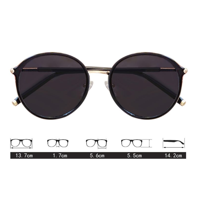 

Retro Women Sunglasses Fashion Wild Round Frame Polarized Sun Glasses 2XPC