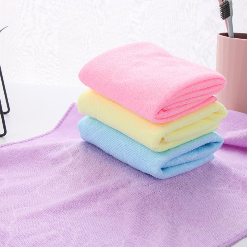 

Nano Ultrafine Fiber Quick-dry Towel Cute Cartoon Microfiber Absorbent Home Bath Towels Kitchen Clean Absorbent Towels, Purple