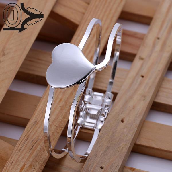 

Top Quality Wholesale Silver Plated Bangle,Wedding Jewelry Accessories,Crooked Heart Brand Silver Fashion Opening Bracelet