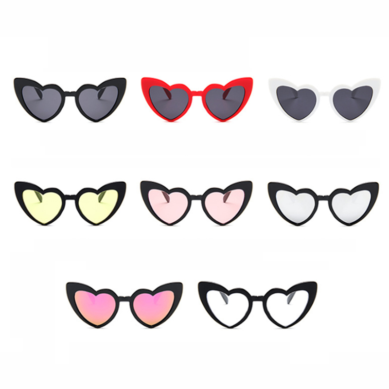 

Heart Sunglasses Women brand designer Cat Eye Sun Glasses Retro Love Heart Shaped Glasses Ladies Shopping Sunglass UV400