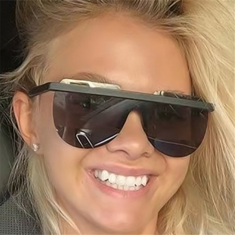 

New Fashion Retro Oversized Sunglasses Ladies Brand Designer Frameless Women Plastic Sunglasses Gradient Luxury Sun glasses Men