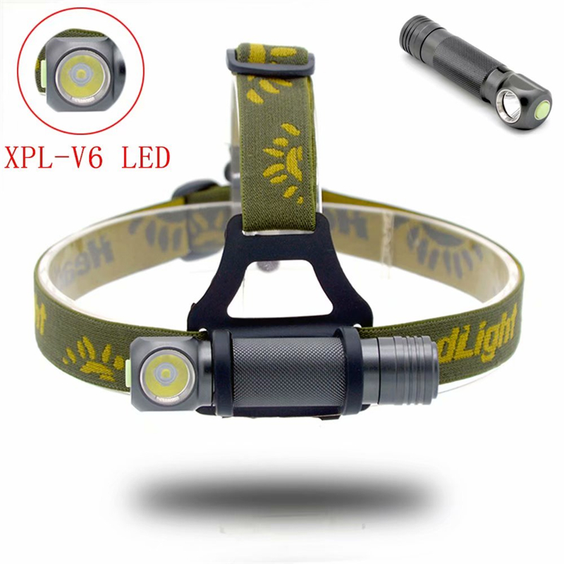 

LED Headlight XPL-V6 bead ultra bright Headlamp Head Lamp 18650 Torch Camping Hiking Night Fishing