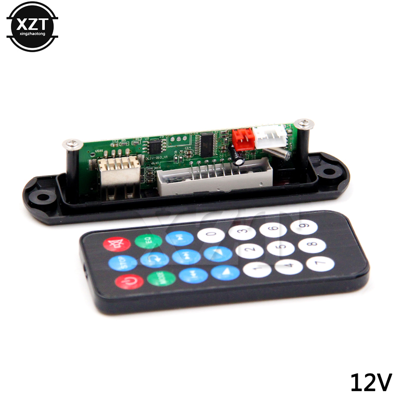 

5V 12V MP3 WMA Decoder Board MP3 Player Car Audio USB TF FM Radio Module Remote Control For Car Accessories