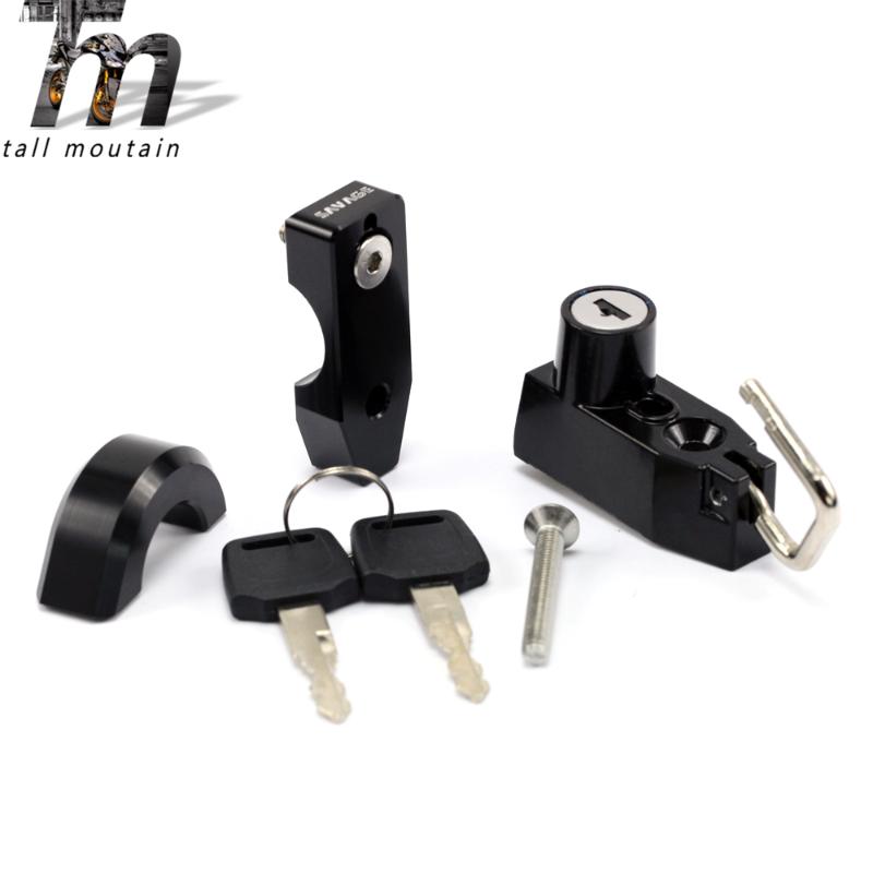 

Motorcycle/ Motorbike/ Sports bicycle / Exercise bicycle Helmet Lock Bar Clamp Universal For 22mm 7/8" 25mm 1 1/8" handlebar CNC