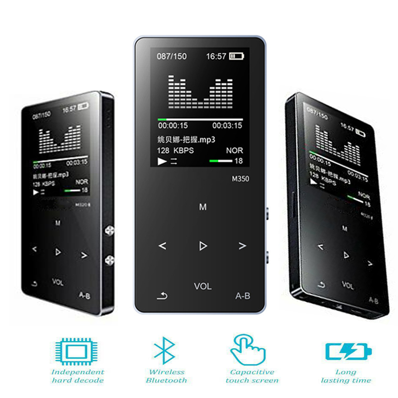 

SOONHUA Portable MP3 Player With Bluetooth Speaker Touch Screen Music Digital Hi-Fi Music Player Mini BT MP3 Voice Recorder FM