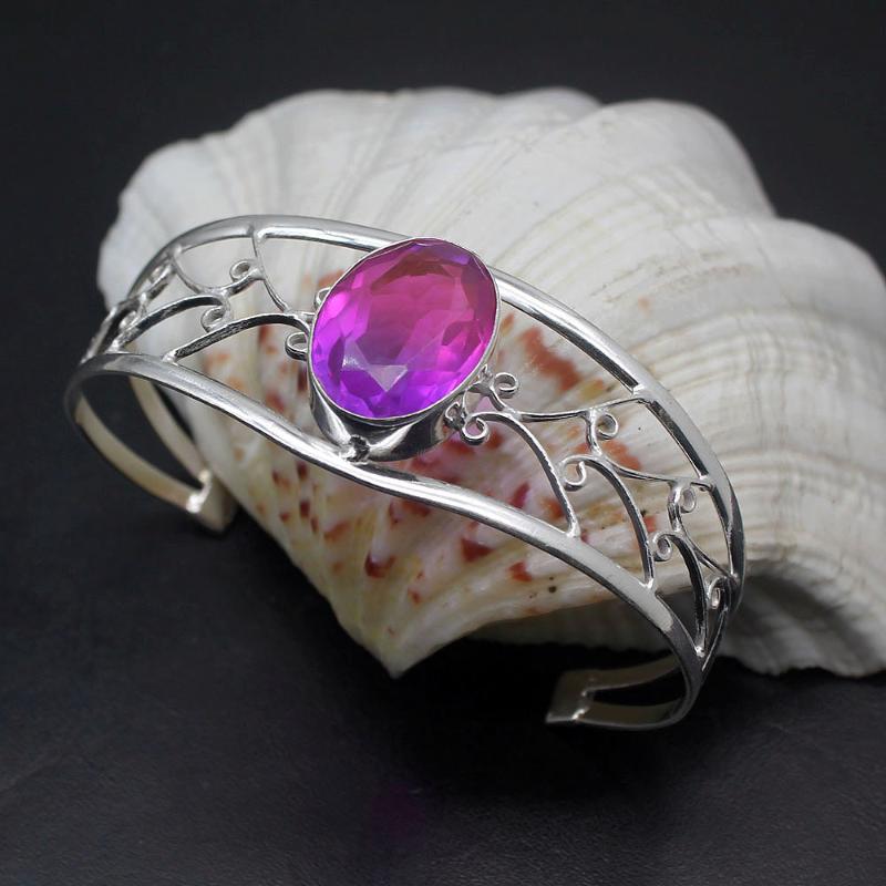 

Hermosa Girls Gifts Pretty Topaz925 Sterling Silver Color Adjustable Bracelet 7 Inch Free Shipping BC11