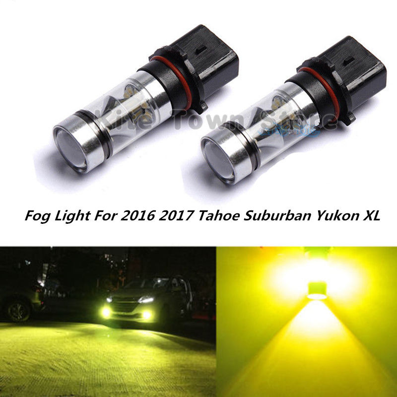 

PSX26W 100W LED Fog Light For 2020 2020 Tahoe Suburban Yukon XL 3000k Yellow