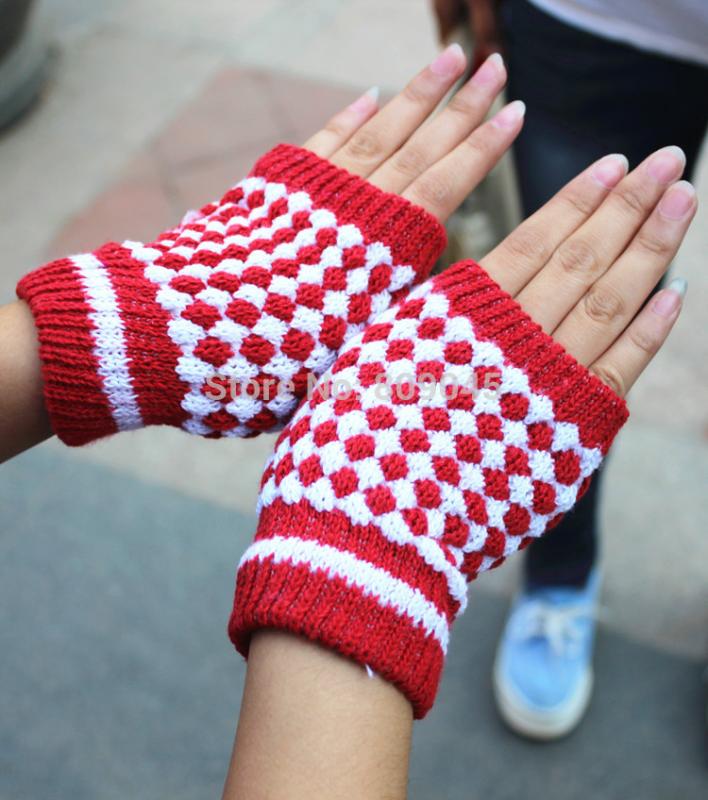 

Gift,Fashion high quality autumn winter outdoor warm women touch knited gloves half / full finger mitten 1pair=2pcs GW46