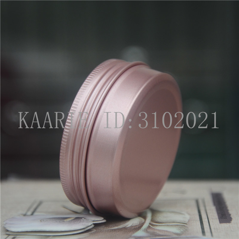 

60g refillable box rose gold empty round aluminum metal tin bottle 60ml cosmetic cream box DIY jar Aluminum Lipstick Pot