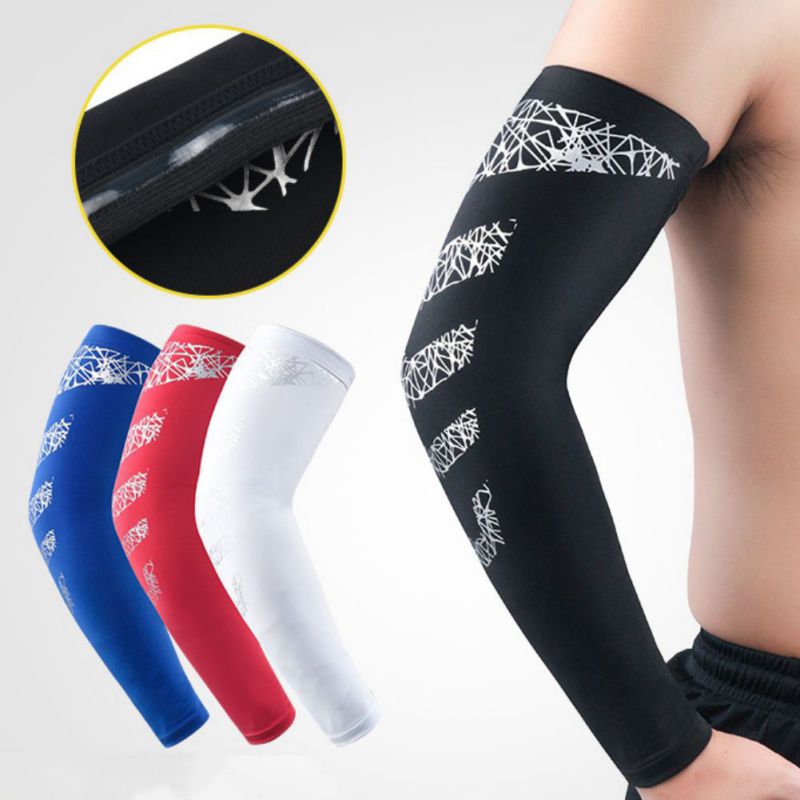

1pc Protective Hand Elbow Protection Cover Arm Sleeve Long Breathable Sunshade, White