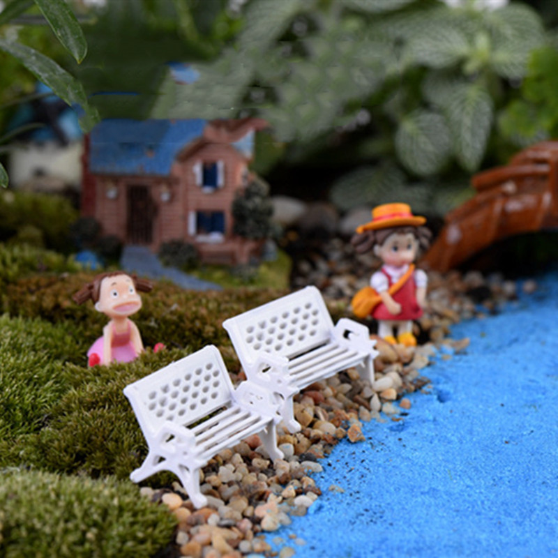 

Home Decor Accessories 3 Pcs High Quality Mini Garden Ornament Miniature Park Seat Bench Craft Fairy Dollhouse Hot Sale