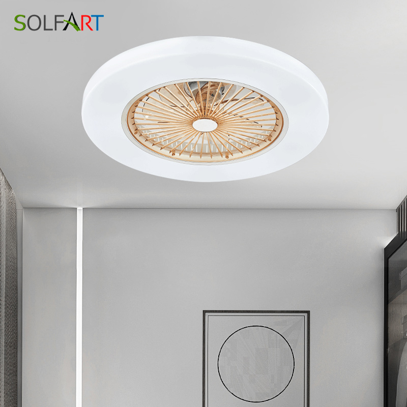 

LED remote control ceiling fan with light invisible fans 58cm home lighting circular round