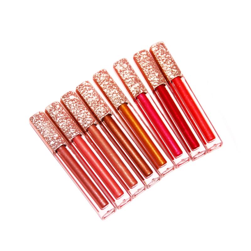 

20 piece natural metallic lip gloss private label lipgloss waterproof liquid lipstick tubes bulk vegan makeup custom logo, With logo